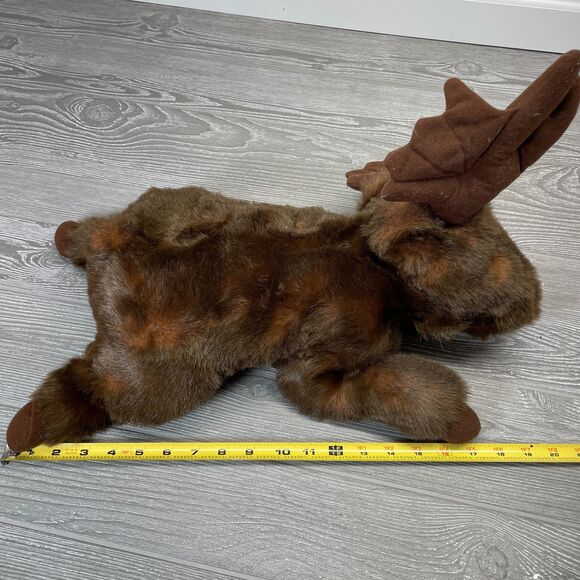 Vintage 1992 MJC PurrFection Moose Plush 20in Brown Floppy Laying Stuffed Animal - Picture 12 of 12